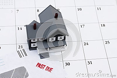Behind on your mortgage payments Stock Photo