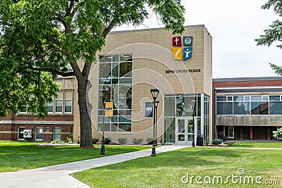 Behm Cross Roads at Meyer Hall at Concordia University-St. Paul Editorial Stock Photo