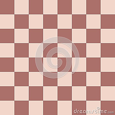 Beige brown red square tiles checkered seamless pattern Vector Illustration