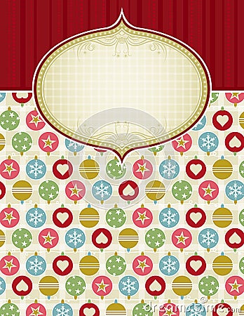 Beige christmas background, Vector Illustration