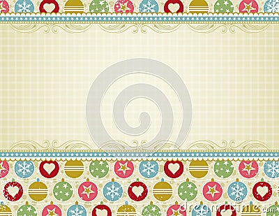 Beige christmas background, Vector Illustration