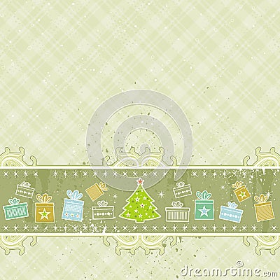 Beige christmas background Vector Illustration