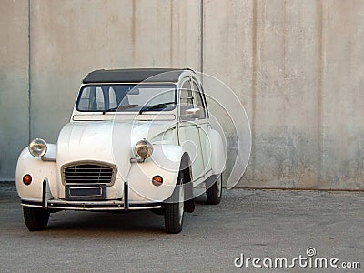 Beige Citroen 2cv Stock Photo