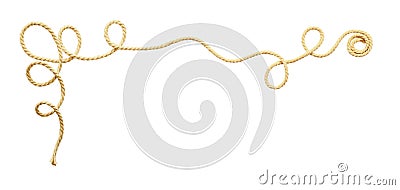 Beige cotton rope corner Stock Photo