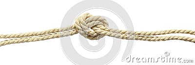 Beige cotton rope knot Stock Photo