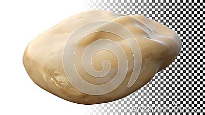 Beige crumpled paper, abstract texture and design element png transparent image Generative AI Stock Photo