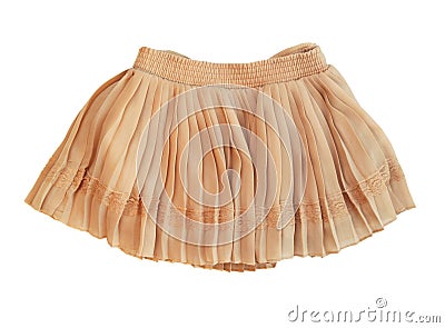 beige girl skirt Stock Photo