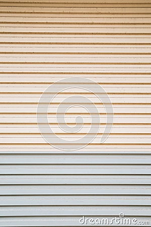 Beige and gray color shutter door Stock Photo