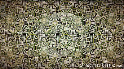 Beige Green and Black Seamless Geometric Circle Pattern Background Image Stock Photo