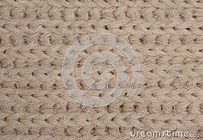 Beige knitted fabric Stock Photo
