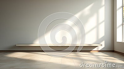 Minimalistic room. Product mock up. Generative Ai Stock Photo