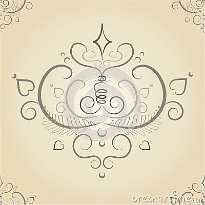 Beige ornament Vector Illustration