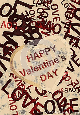 Beige and Red Valentine Texture Background Stock Photo