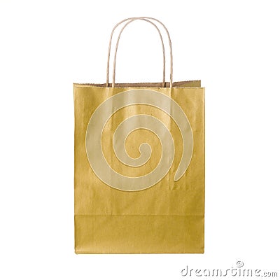 Beige shopping bag Stock Photo
