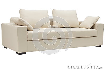 Beige sofa Stock Photo