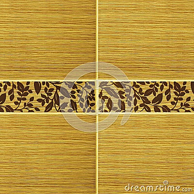 Beige square ceramic bordure tile seamless, can be used indoors and outdoors Stock Photo