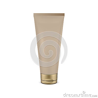 Beige tube mock-up for cream Vector Illustration