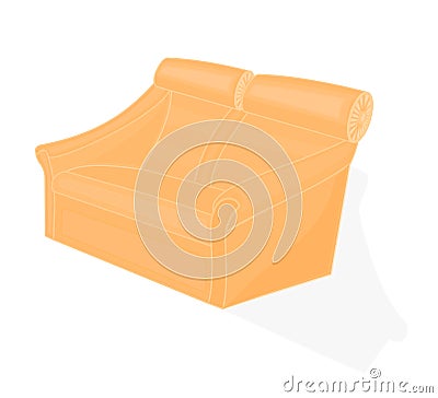 Beige velvet chair vector Vector Illustration