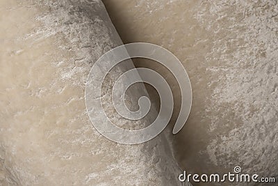 Beige Velvet Fabric Swatch Stock Photo