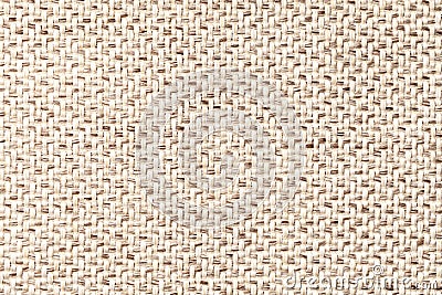 Beige vintage fabric with woven texture closeup. Textile macro background Stock Photo