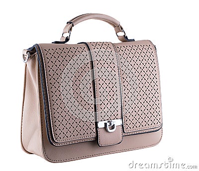Beige women handbag Stock Photo