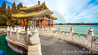 Beihai Park in Beijing China Stock Photo