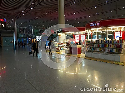 Beijing capital Airport interior Editorial Stock Photo