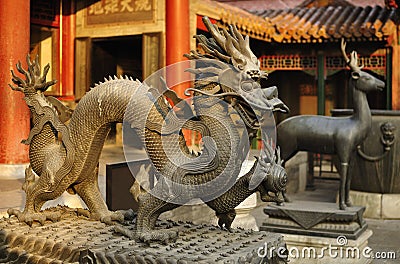 Beijing Forbidden City Palace Dragon Stock Photo