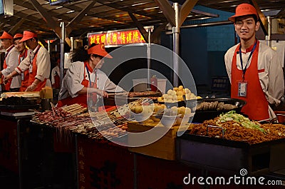 Beijing night snack market Editorial Stock Photo