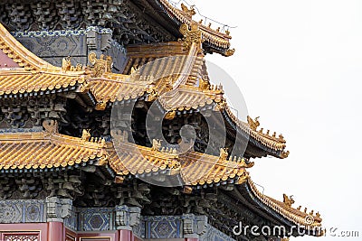 Beijing Palace, corner tower. Stock Photo