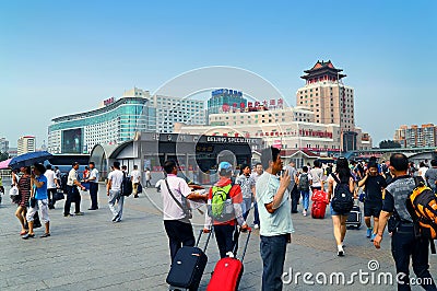 Beijing railway station arena Editorial Stock Photo