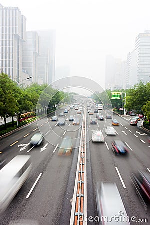 Beijing's urban traffic Stock Photo