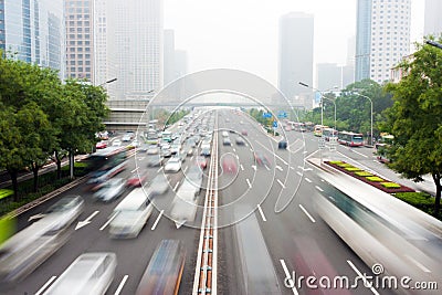 Beijing's urban traffic Stock Photo