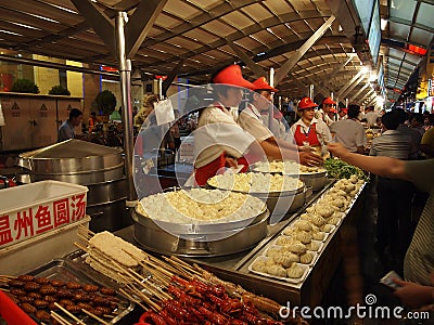 Beijing snack night market,China Editorial Stock Photo