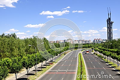 Beijing 5th ring road north Stock Photo