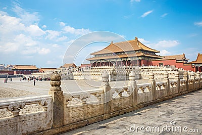 Beijing traditional buildings of the Forbidden City Stock Photo