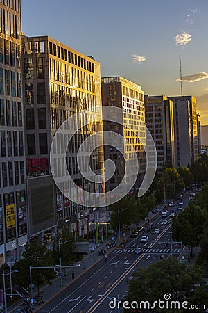 Beijing Zhongguancun skyline, China Editorial Stock Photo