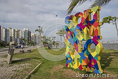 Beira Mar Avenue - Florianopolis - SC - Brazil Editorial Stock Photo