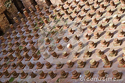 Beirut, Lebanon, archeologic site, ancient roman bath in center of Beirut Stock Photo