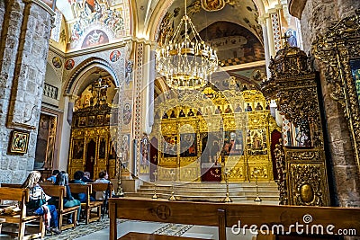 Beirut Saint George Cathedral Interior 01 Editorial Stock Photo