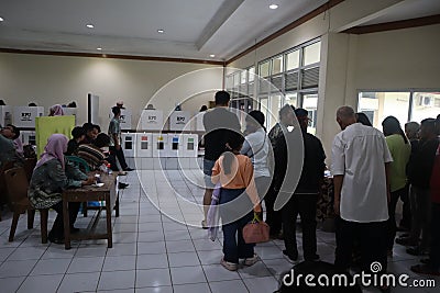 community members filled the voting place in their village Editorial Stock Photo