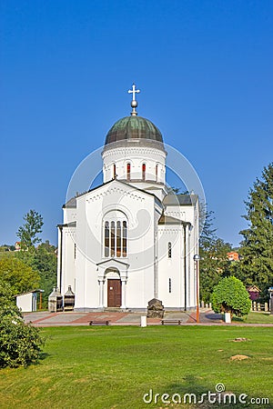 Bela crkva - White church near Krupanj, Serbia Stock Photo