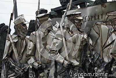 Bela Kun Memorial - Memento Park - Budapest Editorial Stock Photo