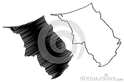 Belait District Nation Of Brunei, The Abode Of Peace, Borneo Island Map