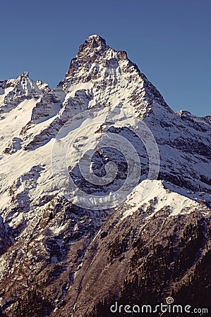 Belalakaya peak 3861 m. Dombai, Karachay-Cherkessia, Russia Stock Photo