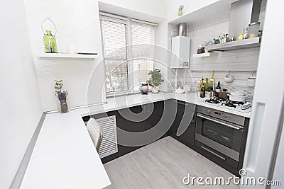 The interior of a small kitchen Stock Photo