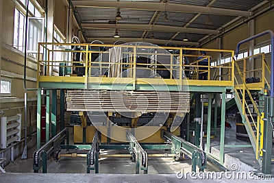 Wood processing plant. Editorial Stock Photo
