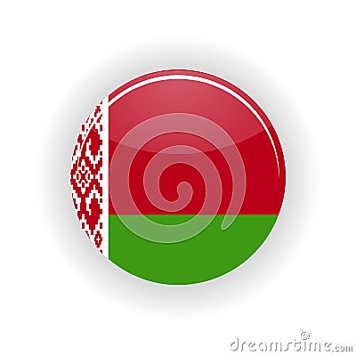 Belarus icon circle Vector Illustration