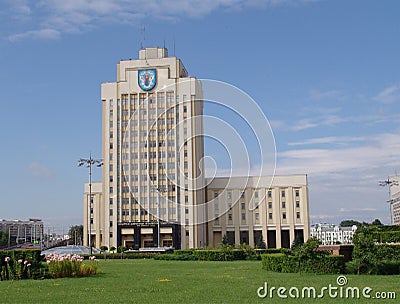 Belarus. Minsk. The building of the Maxim Tank Belarusian State Pedagogical University Editorial Stock Photo