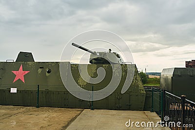 Belarus, Minsk, 14 July 2019. Stalin`s line memorial complex. Editorial Stock Photo